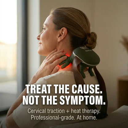 NeckEase Pro™ Smart Neck Massager – 3-in-1 Heat & Deep Tissue Kneading Therapy Device