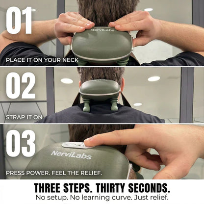 NeckEase Pro™ Smart Neck Massager – 3-in-1 Heat & Deep Tissue Kneading Therapy Device